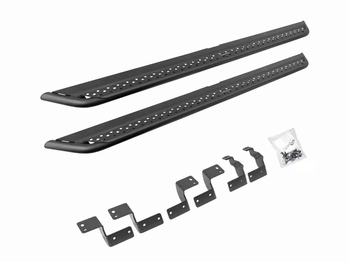 Ford F-350 Side Steps - Go Rhino - Dominator Extreme DSS - Textured Black - `99-`16