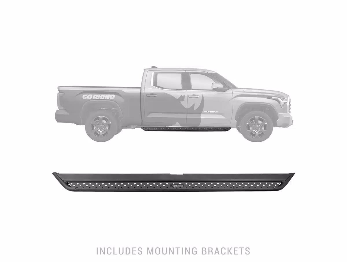Ford F-350 Side Steps - Go Rhino - Dominator Extreme DSS - Textured Black - `99-`16