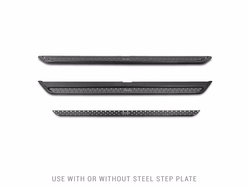 Dodge Ram 1500 Quad Cab Pickup Side Steps - Go Rhino - Dominator Extreme DSS - Textured Black - `09-'23