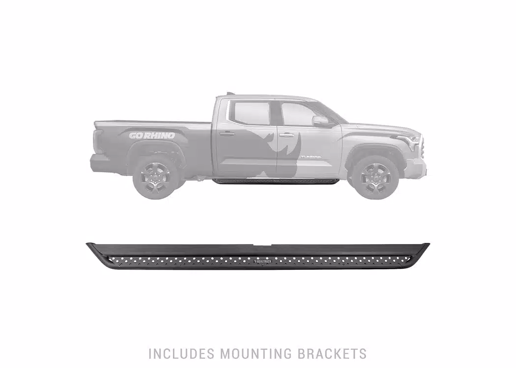 Dodge Ram 1500 Quad Cab Pickup Side Steps - Go Rhino - Dominator Extreme DSS - Textured Black - `09-'23