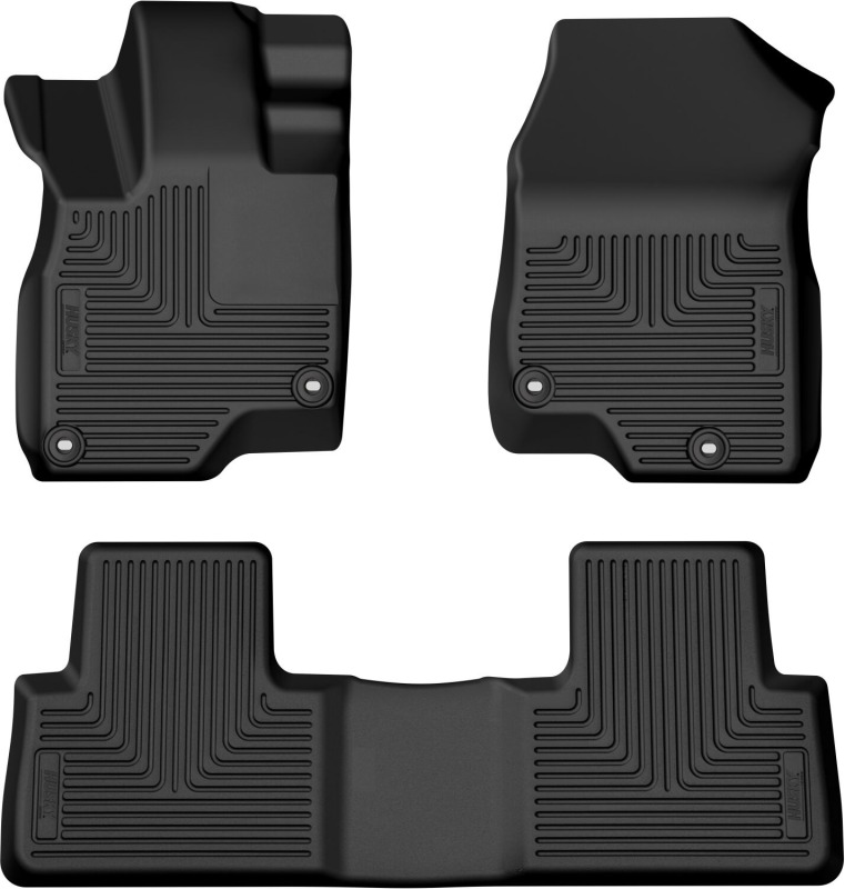 Acura RDX Floor Mats - Front + Rear - Husky Liners - Weatherbeater - Black - `19-`25