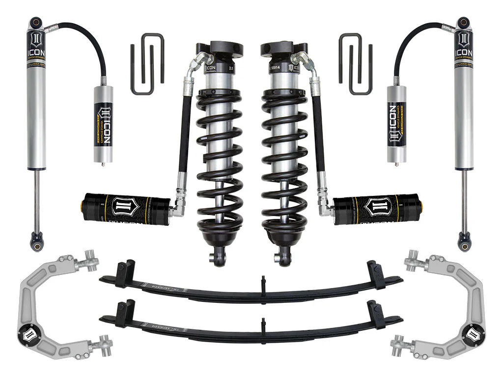 Toyota Tacoma Coilover Suspension Kit - Front + Rear - ICON - Stage 4 with Billet Upper Control Arms - `95-`04