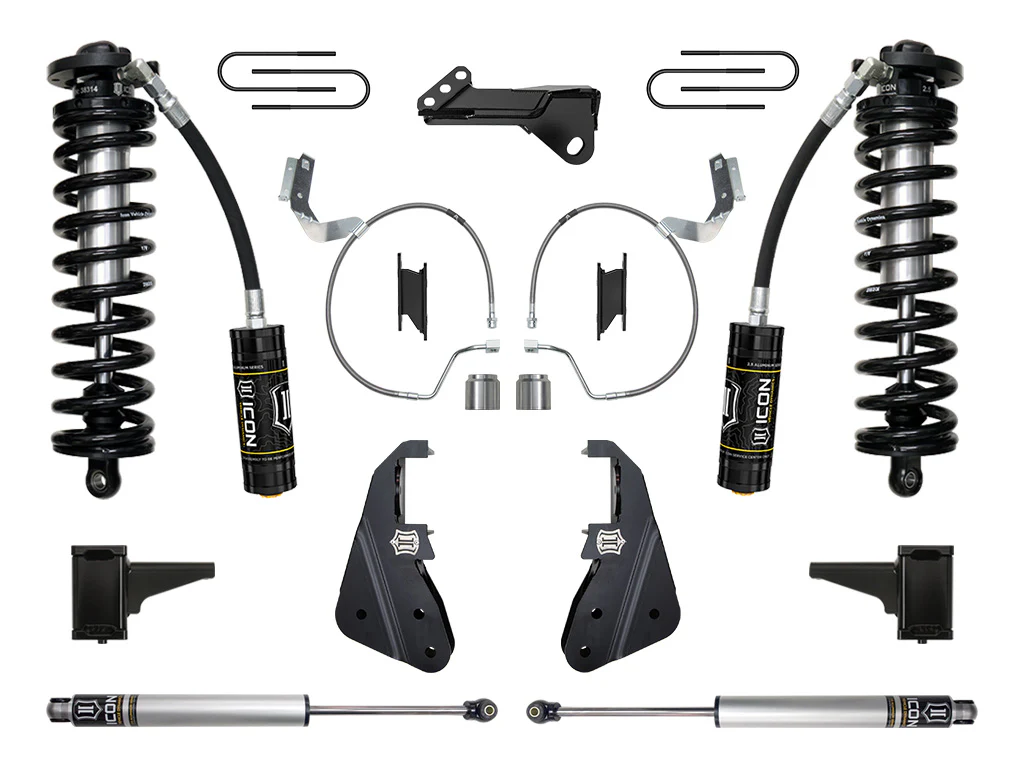 Ford F-250 Super Duty Suspension Lift Kit - ICON - 4-5.5in Lift Stage Coilover Conversion System - `23-`25