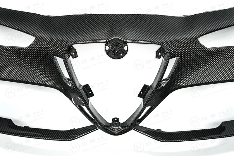 Alfa Romeo Giulia GTAm Style Front Bumper - Visual Carbon Fiber - Without Parking Sensors