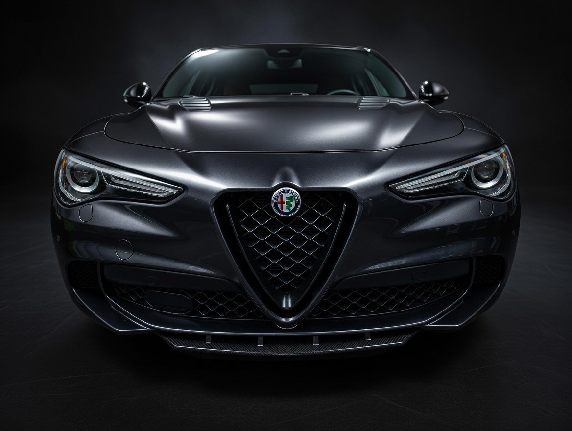  Alfa Romeo Stelvio Front Splitter - Carbon Fiber - Quadrifoglio