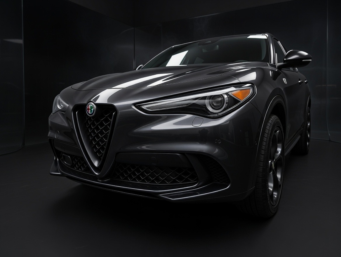  Alfa Romeo Stelvio Front Splitter - Carbon Fiber - Quadrifoglio