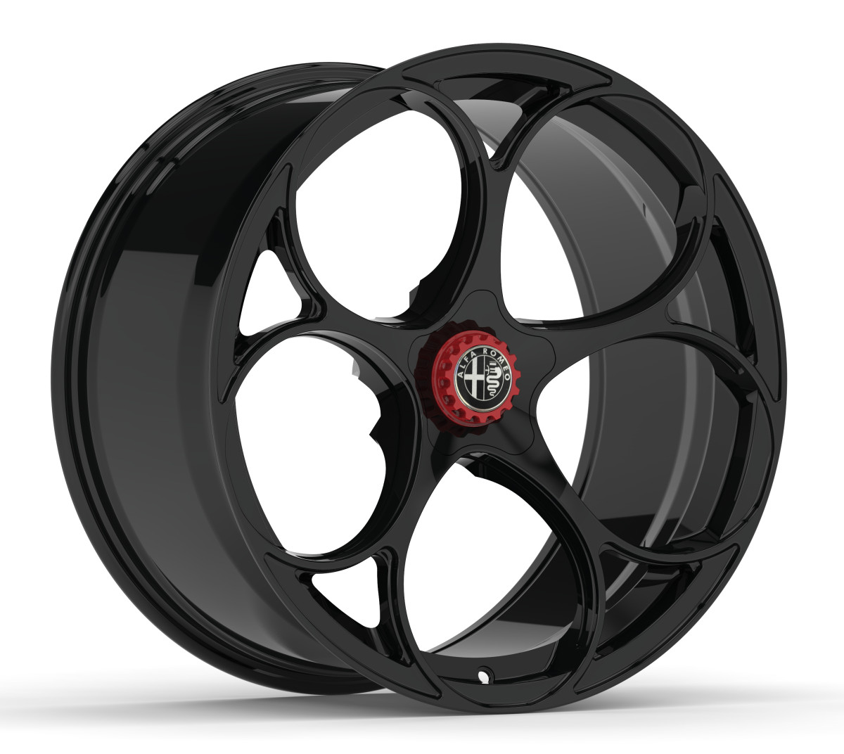 Alfa Romeo Stelvio Custom Wheels - set of 4 - KuhlFX - Forged - GTAm Style - 20" - Gloss Black