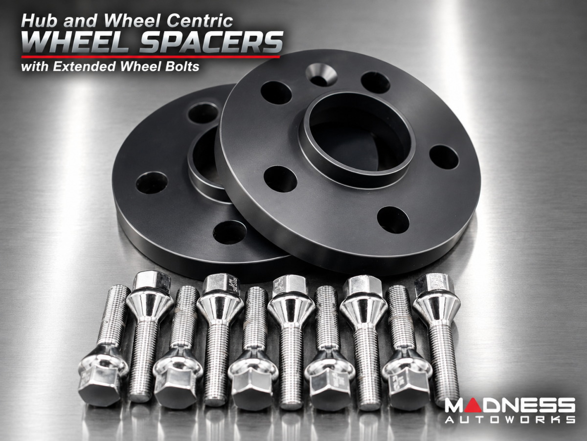 Alfa Romeo 4C Wheel Spacers - MADNESS - 16mm - set of 2 w/ extended bolts