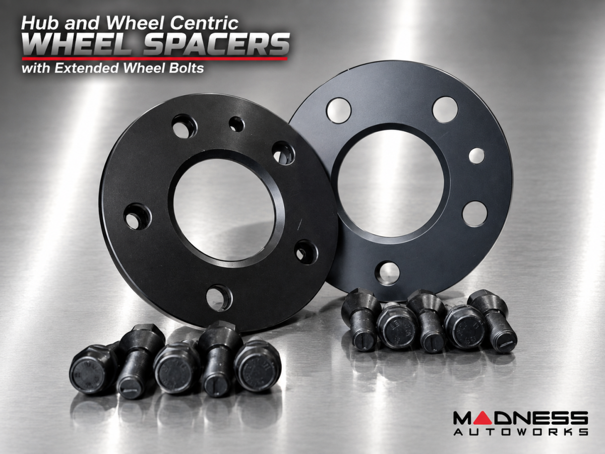 Alfa Romeo Giulia Wheel Spacers - MADNESS - 5mm & 15mm - set of 4 w/ extended bolts