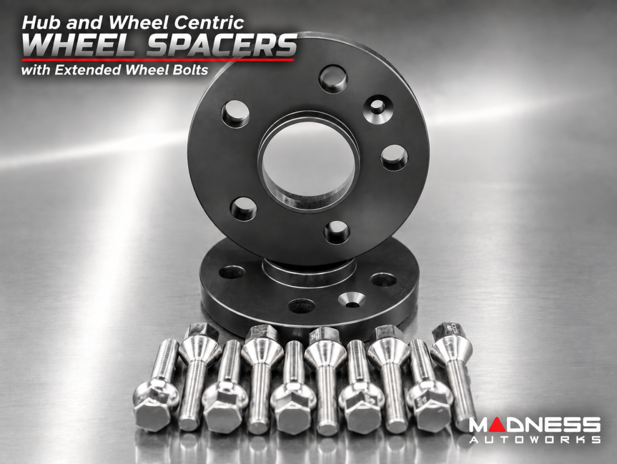 Alfa Romeo Giulia Wheel Spacers - MADNESS - 5mm & 15mm - set of 4 w/ extended bolts