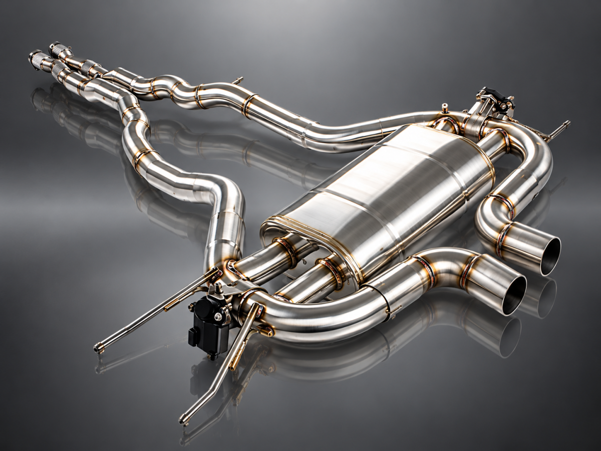 Jaguar F-TYPE Performance Exhaust System - MADNESS - 3.0L V6 - Dual Center Exit - Electronic Valve Design - Black Exhaust Tips