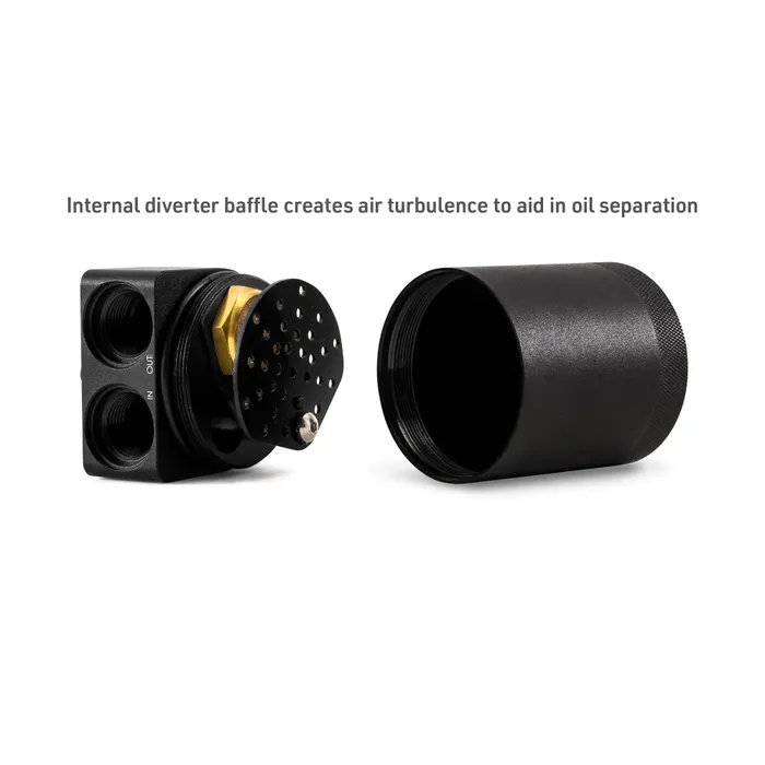 RAM 1500 Baffled Oil Catch Can Kit - Mishimoto - Black - 3.0 Hurricane `25+