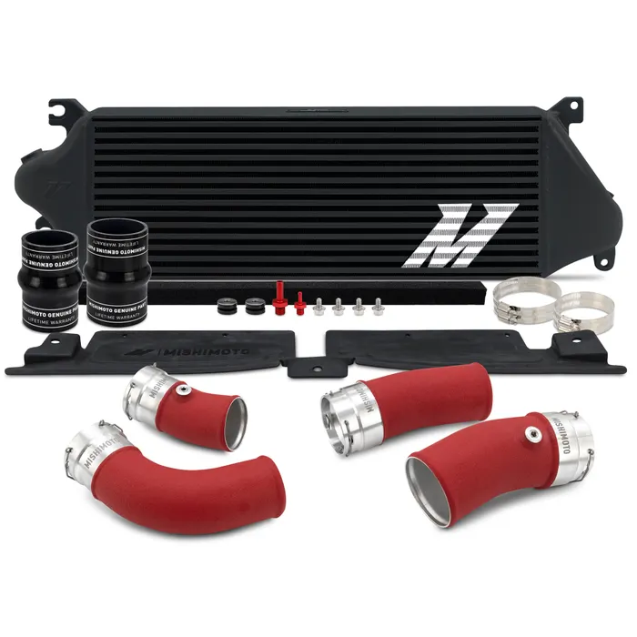 Toyota Tacoma Performance Intercooler Kit - Mishimoto - Black Cooler - Red Pipes - `24+ Toyota Tacoma Performance Intercooler Kit - Mishimoto - Black Cooler - Red Pipes - `24+