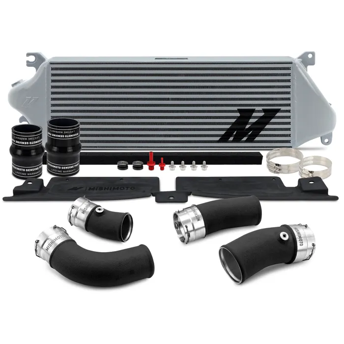 Toyota Tacoma Performance Intercooler Kit - Mishimoto - Silver Cooler - Black Pipes - `24+