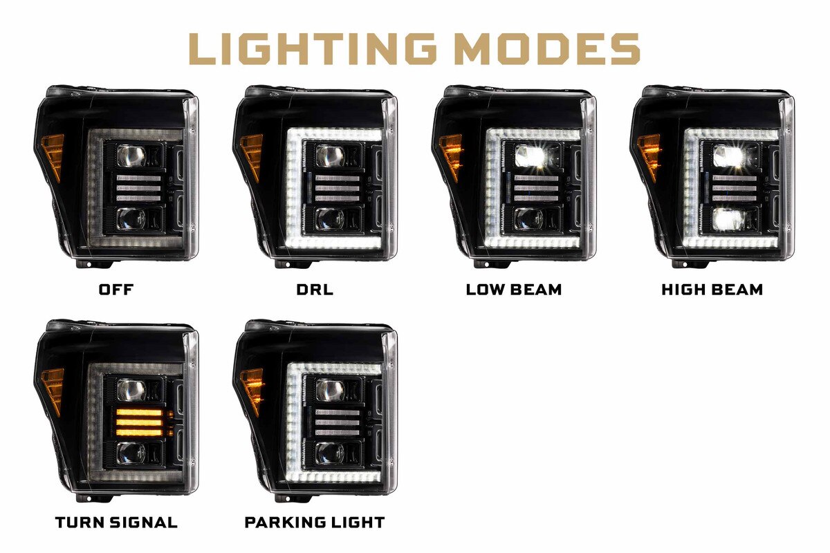 Ford Super Duty LED Headlights - XB Hybrid Series - Morimoto - '11-'16
