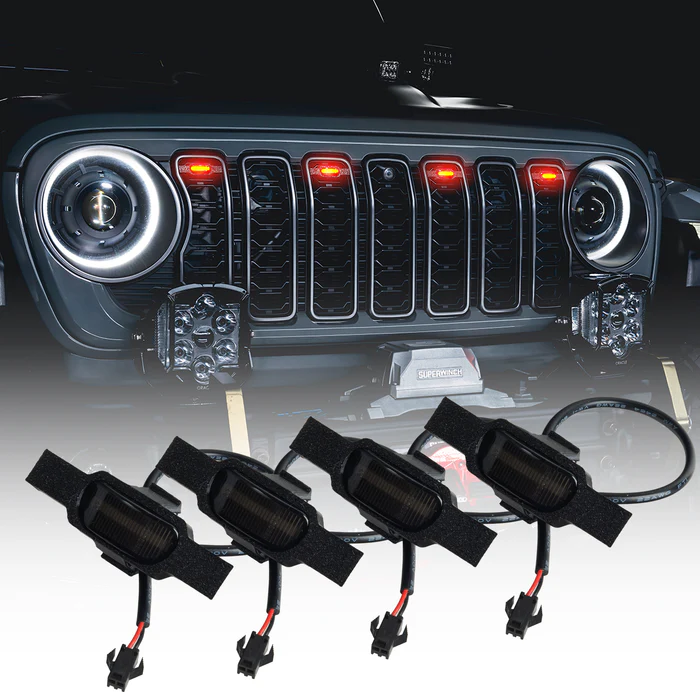 Jeep Wrangler JL Grille LED Kit - ORACLE Lighting - Pre-Runner Style - Clear - `24-`26