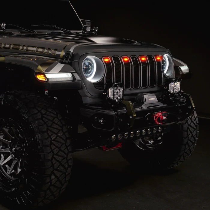 Jeep Wrangler JL Grill LED Kit - ORACLE Lighting - Pre-Runner Style - Tinted - `24-`26