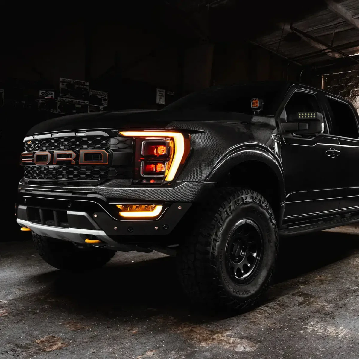 Ford F-150 Ditch Lights - LED Side Mirror Covers - ORACLE Lighting - Yellow- `21-`25