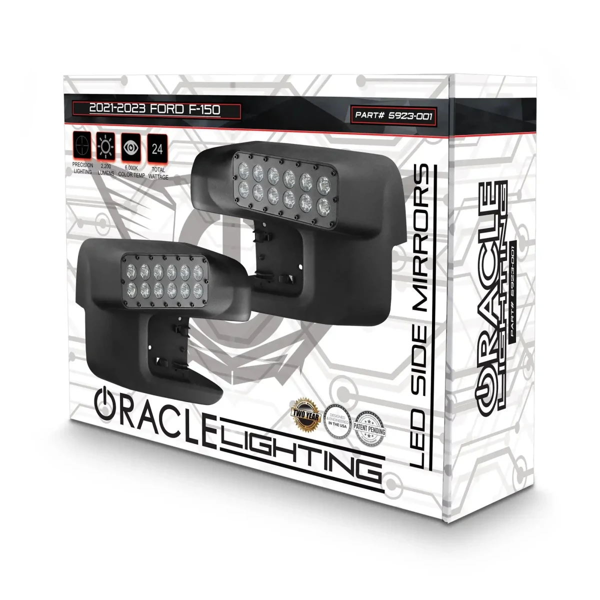 Ford F-150 Ditch Lights - LED Side Mirror Covers - ORACLE Lighting - Yellow- `21-`25