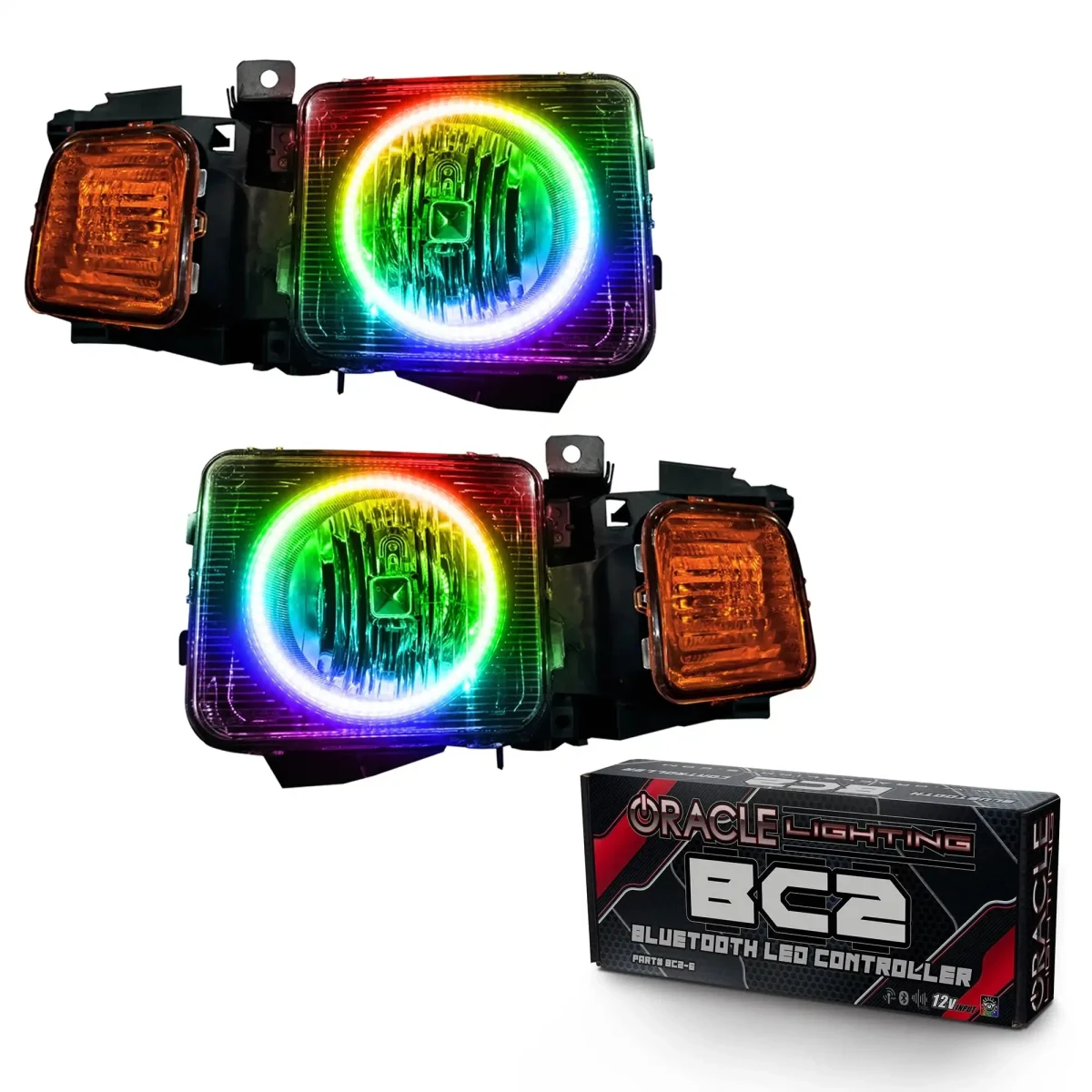 Hummer H3 Headlight Assemblies - ORACLE Lighting - ColorSHIFT w/ BC2 Controller - `06-`10