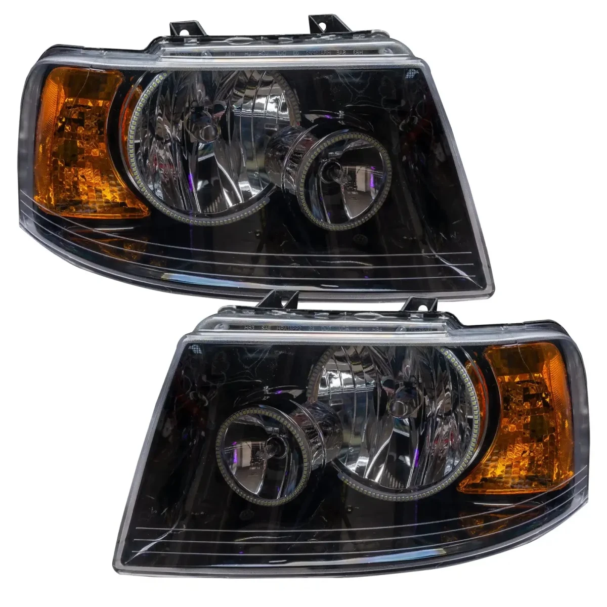 Ford Expedition Headlight Assemblies - ORACLE Lighting - ColorSHIFT w/ BC2 Controller - Black - `03-`06