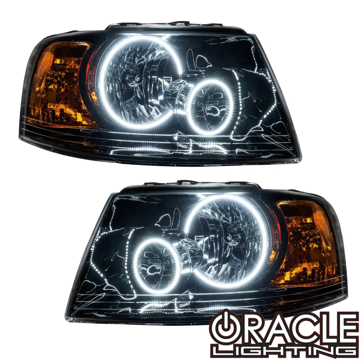 Ford Expedition Headlight Assemblies - ORACLE Lighting - ColorSHIFT w/ BC2 Controller - Black - `03-`06