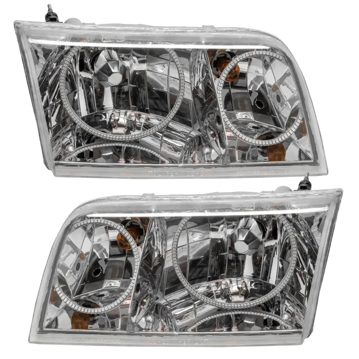 Ford Crown Victoria Headlight Assemblies - ORACLE Lighting - SMD HL - Halogen - ColorSHIFT w/ BC2 Controller - Chrome - `98-`11