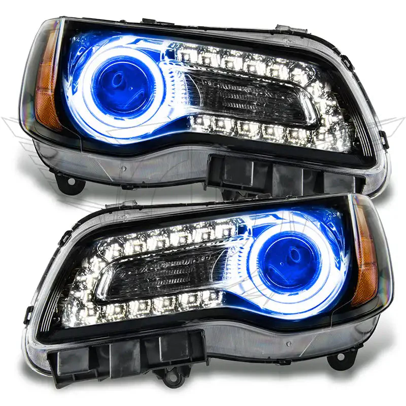 Chrysler 300 Headlight Assemblies - ORACLE Lighting - SMD HL - NON HID - ColorSHIFT w/ BC2 Controller - Black - `11-`14