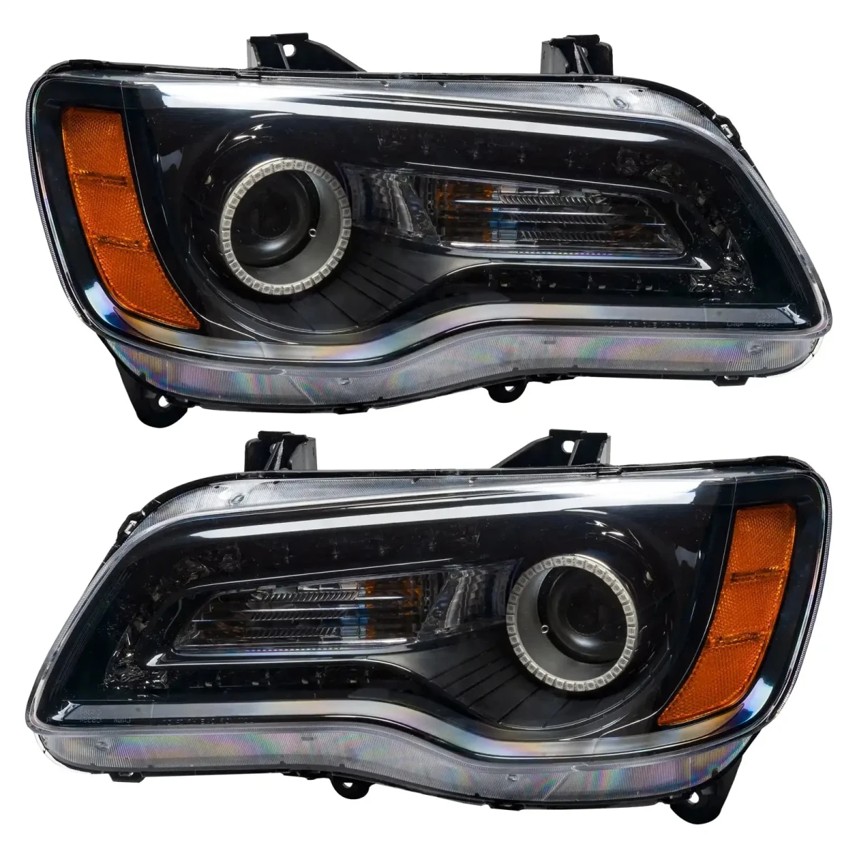 Chrysler 300 Headlight Assemblies - ORACLE Lighting - SMD HL - NON HID - ColorSHIFT w/ BC2 Controller - Black - `11-`14