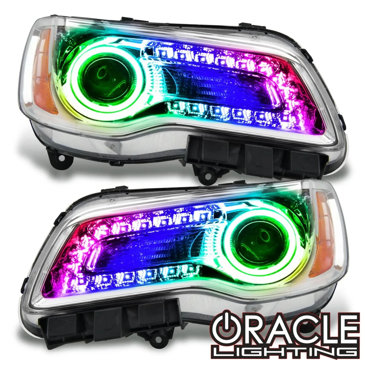 Chrysler 300 Headlight Assemblies - ORACLE Lighting - SMD - NON HID - DRL - w/ BC2 Controller - Chrome - `11-`14