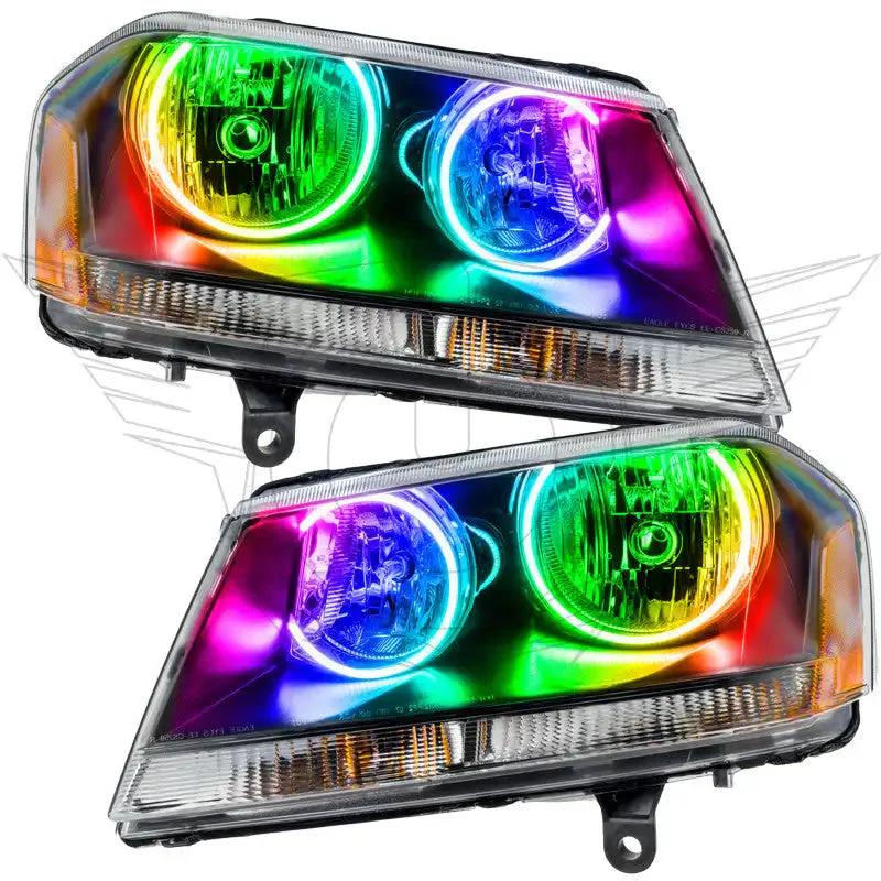 Dodge Avenger Headlight Assemblies - ORACLE Lighting - ColorSHIFT w/ BC2 Controller - Black - `08-`14