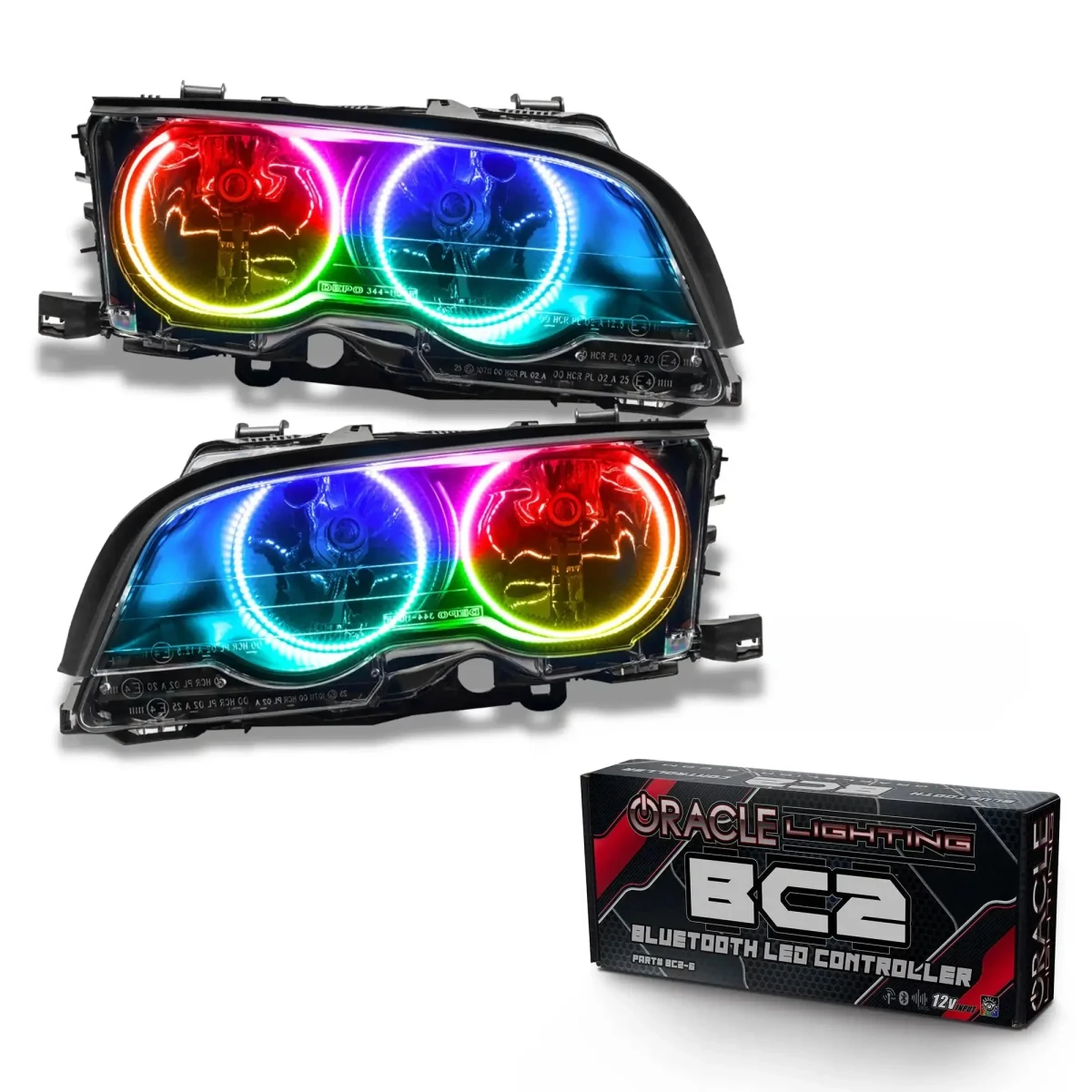 BMW 3 Series Headlight Assemblies - ORACLE Lighting - ColorSHIFT w/ BC2 Controller - `99-`01