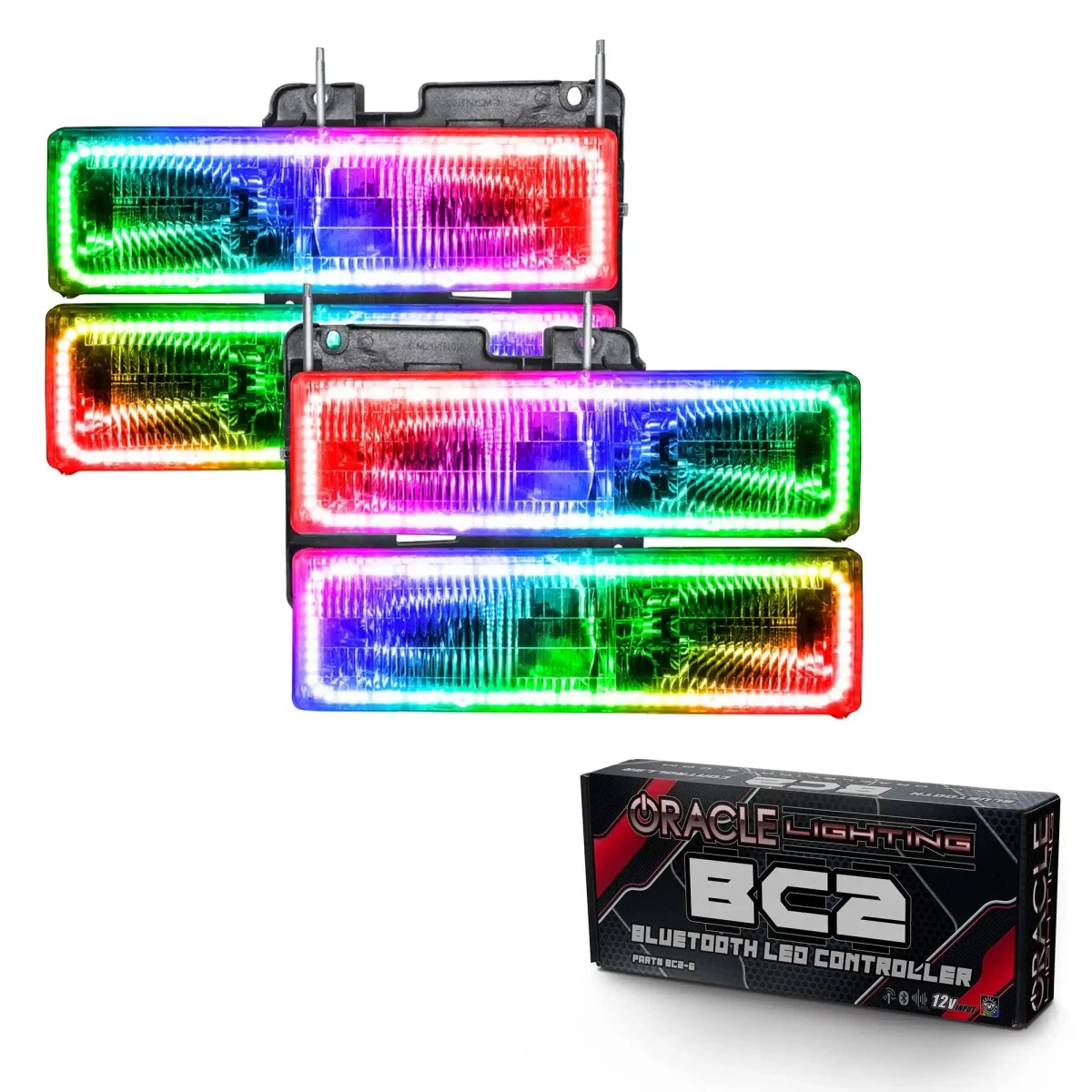 Chevrolet Tahoe Headlight Assemblies - ORACLE Lighting - SMD HL - ColorSHIFT w/ BC2 Controller - `95-`00