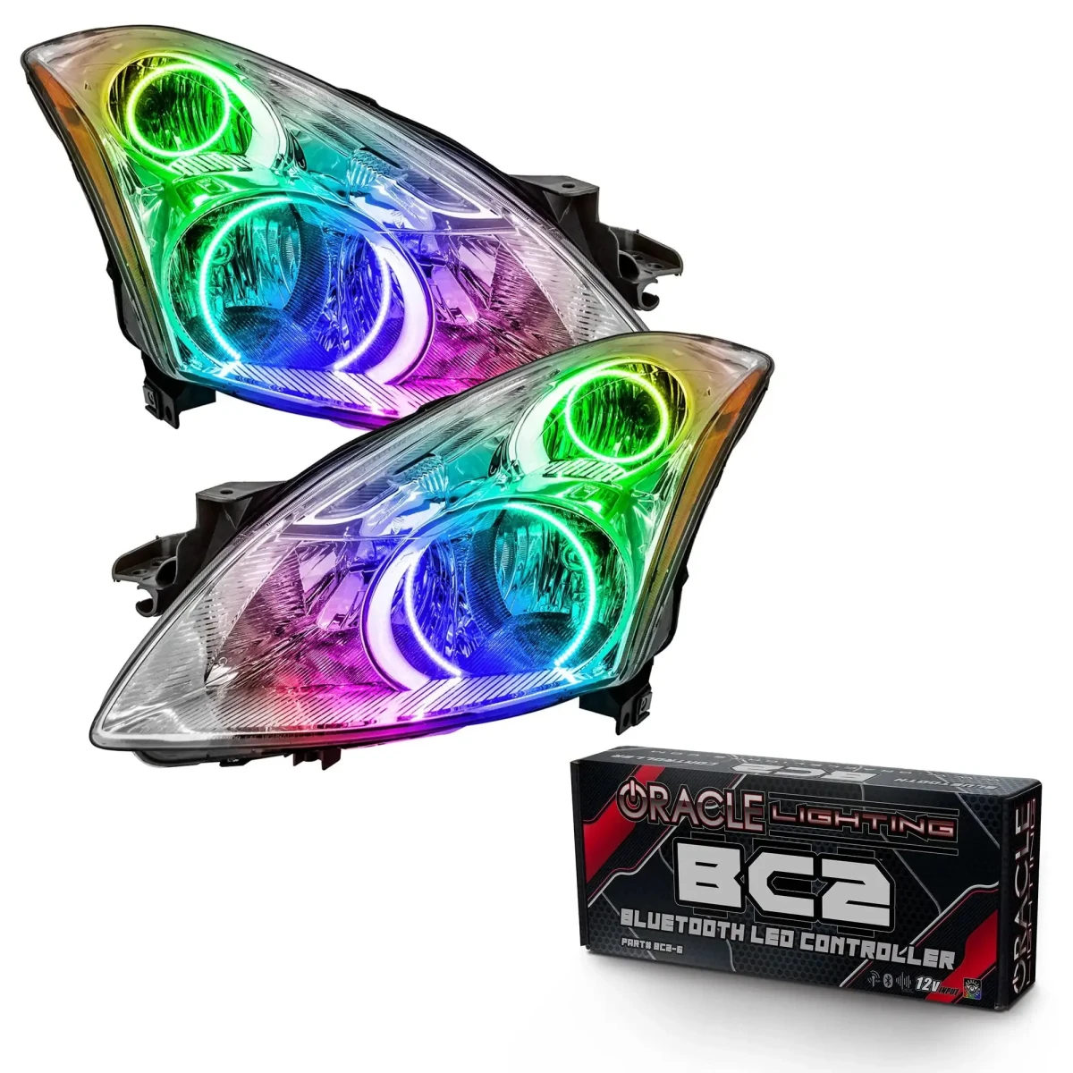 Nissan Altima Headlight Assemblies - ORACLE Lighting - ColorSHIFT w/ BC2 Controller - `10-`12