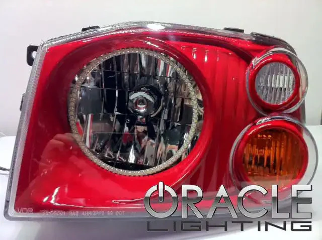 Nissan Frontier Headlight Assemblies - ORACLE Lighting - SMD HL Triple Halo - ColorSHIFT w/ BC1 Controller - `01-`04