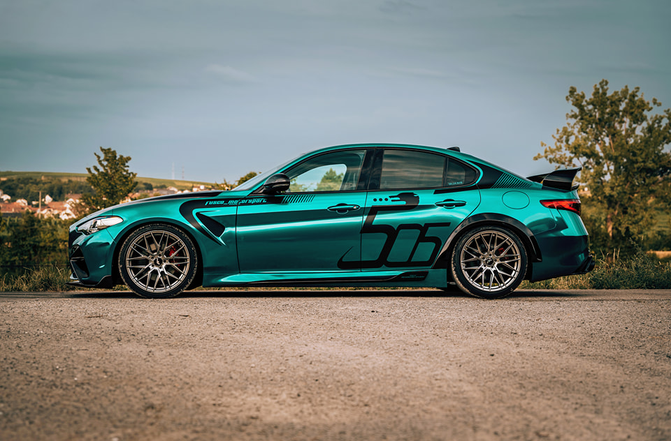 Alfa Romeo Giulia Quadrifoglio GTAm Conversion Kit by PariS'5 GaraGe - Side Skirts - Carbon Fiber