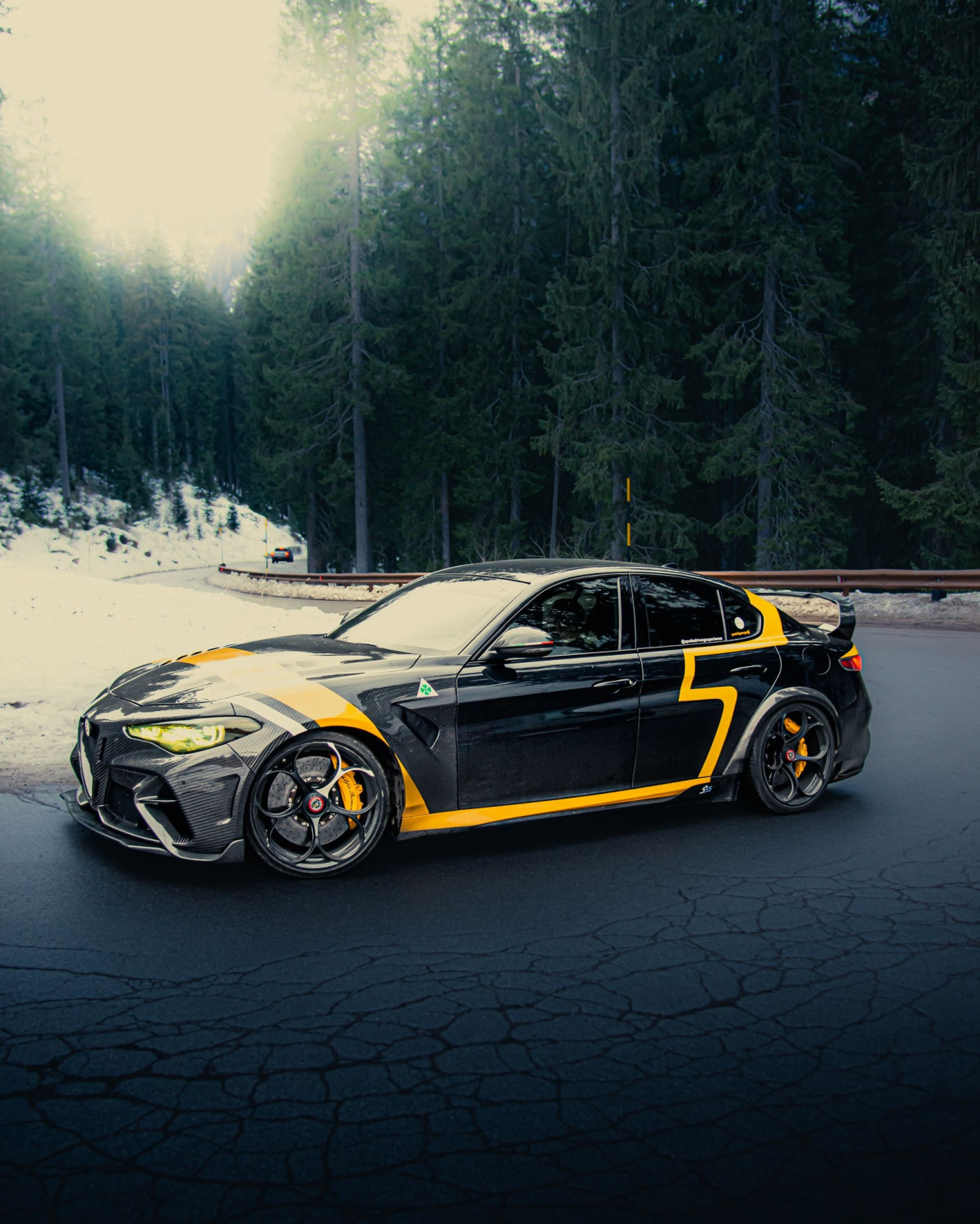 Alfa Romeo Giulia Quadrifoglio GTAm Conversion Kit by PariS'5 GaraGe - Side Skirts - Carbon Fiber