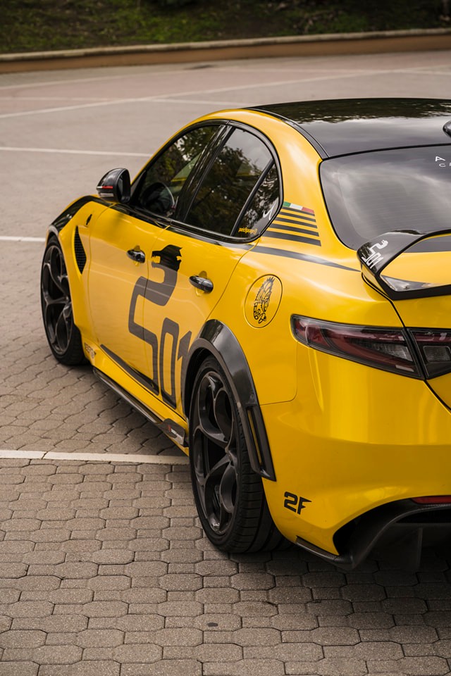 Alfa Romeo Giulia Quadrifoglio GTAm Conversion Kit by PariS'5 GaraGe - Side Skirts - Carbon Fiber