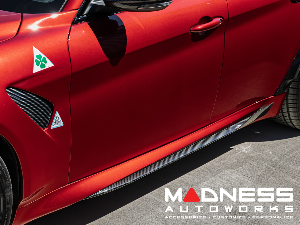 Alfa Romeo Giulia Quadrifoglio GTAm Conversion Kit by PariS'5 GaraGe - Side Skirts - Carbon Fiber Alfa Romeo Giulia Quadrifoglio GTAm Conversion Kit by PariS'5 GaraGe - Side Skirts - Carbon Fiber