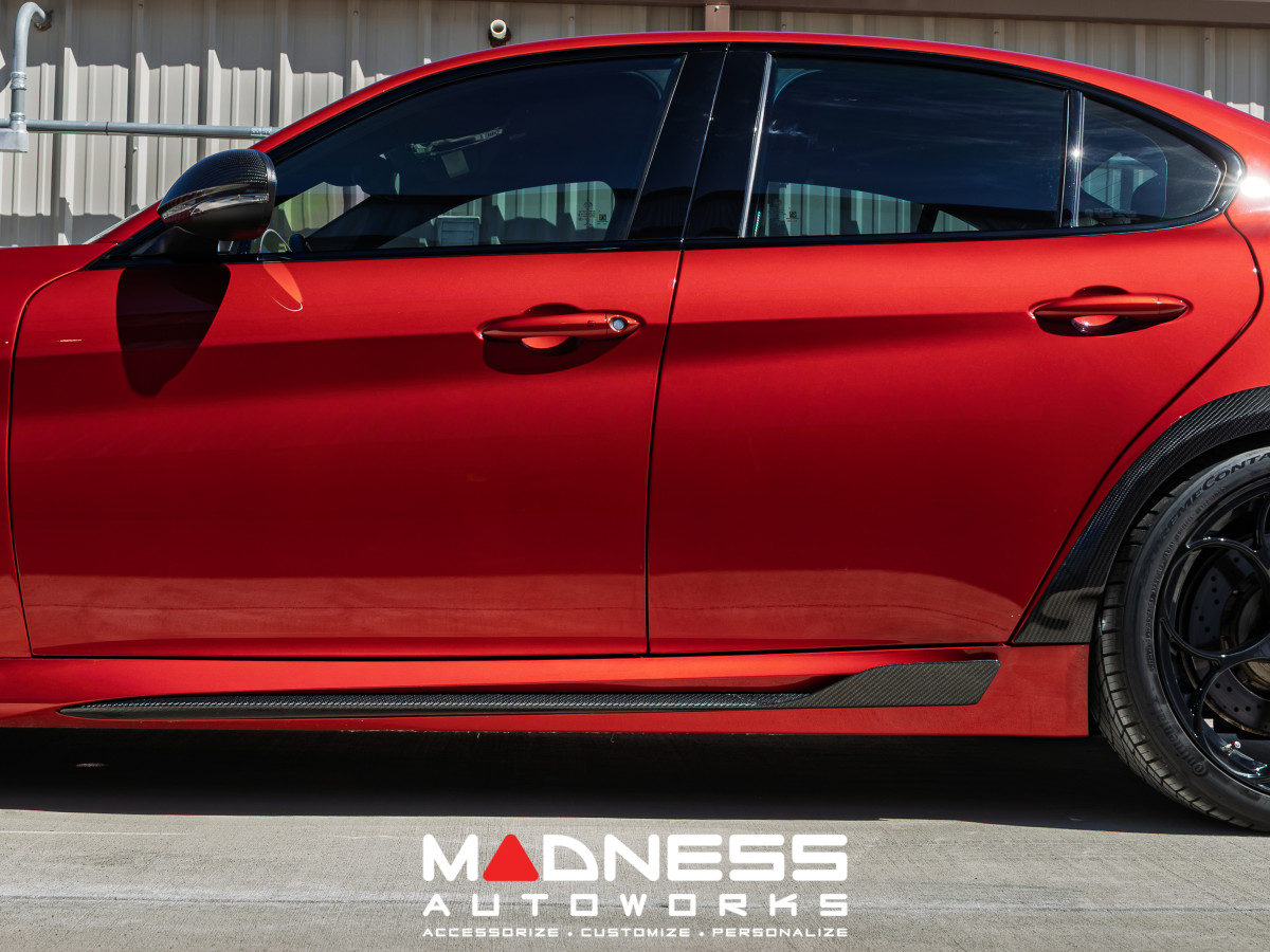 Alfa Romeo Giulia Quadrifoglio GTAm Conversion Kit by PariS'5 GaraGe - Side Skirts - Carbon Fiber