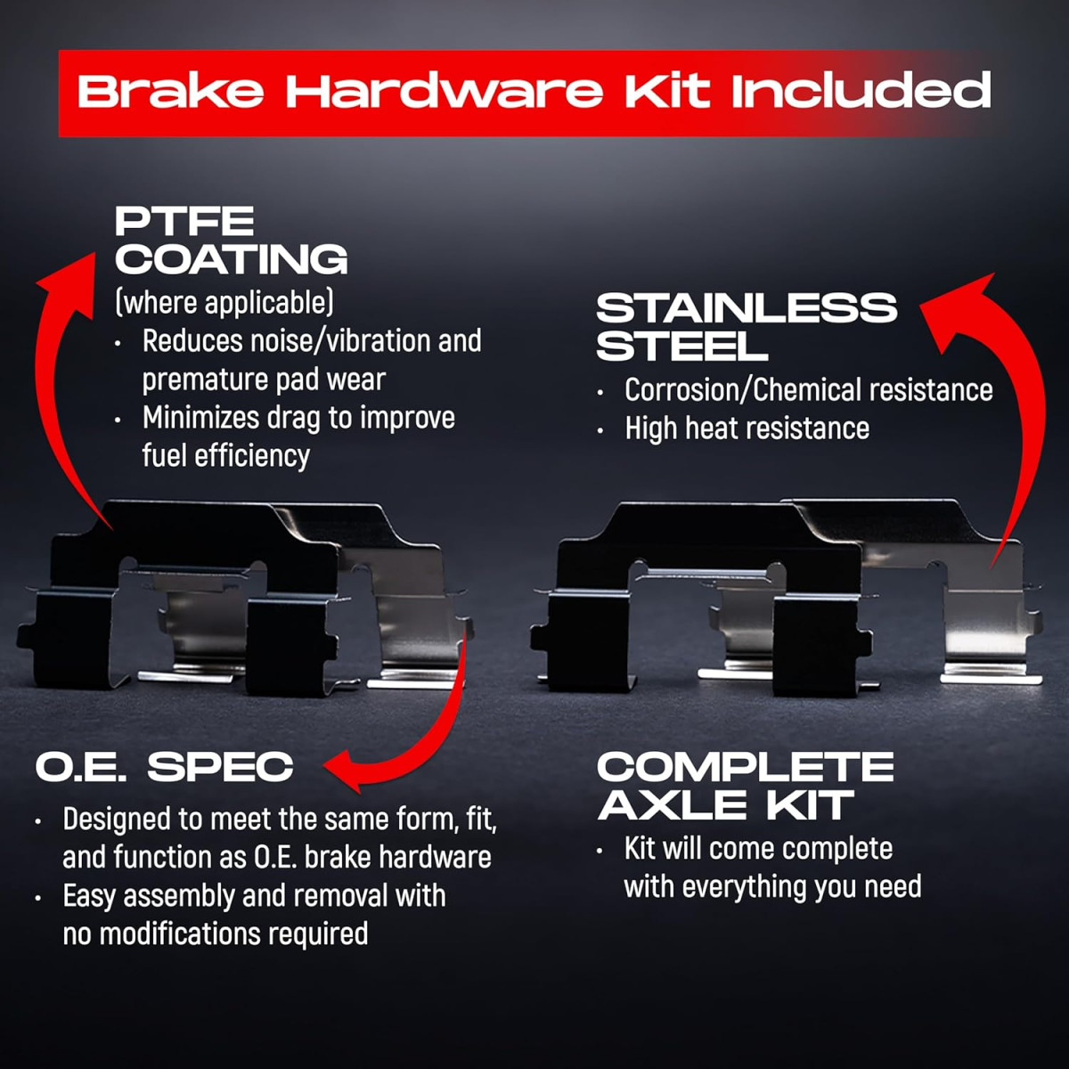 Toyota Corolla Brake Kit - Front - R1 Concepts - Carbon Coated Rotors + Optimum OE Pads - `19-`25
