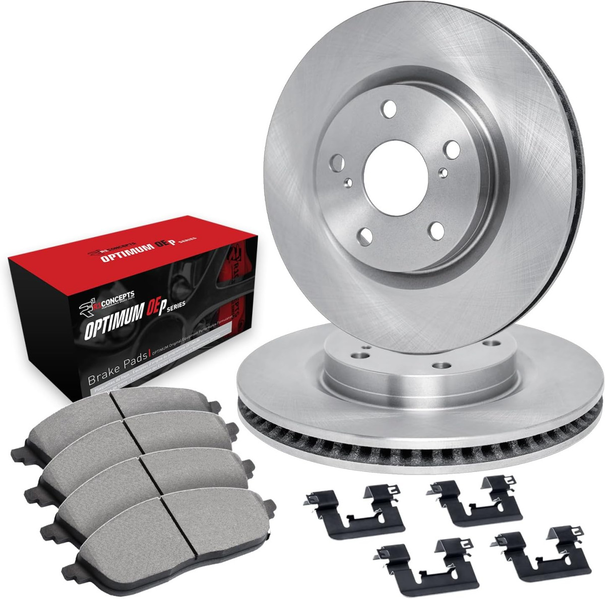 Toyota Corolla Brake Kit - Front - R1 Concepts - eLINE Series Blank, Optimum OE Pads - `19-`25