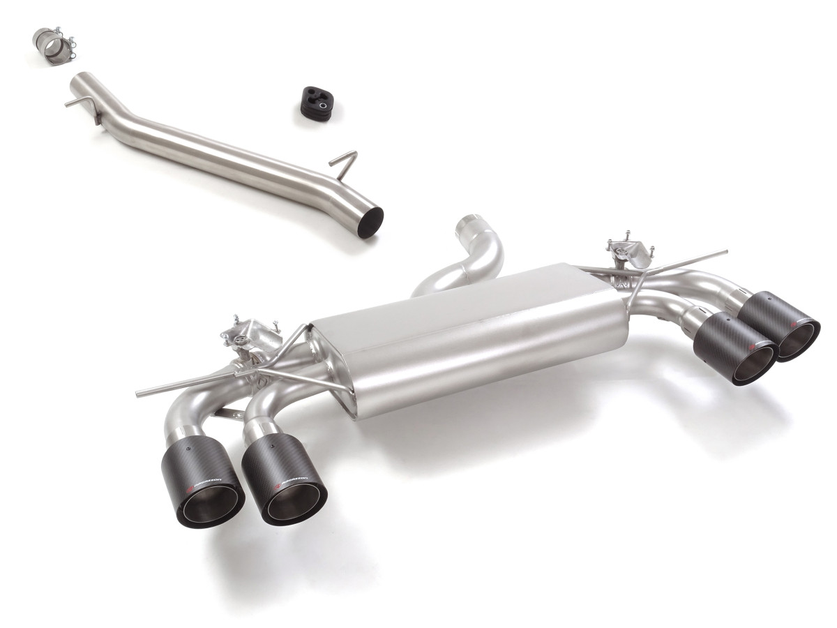 Volkswagen Golf Performance Exhaust by Ragazzon - Valved - Quad Carbon Tips - Dual Exit - Non-Resonated Center Section