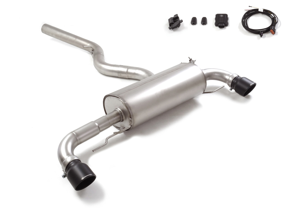 BMW 2 Series Performance Exhaust - Ragazzon - Evo Line w/ Integrated Valve - Axle Back - Dual Exit/ Black Tips - G42 Coupe