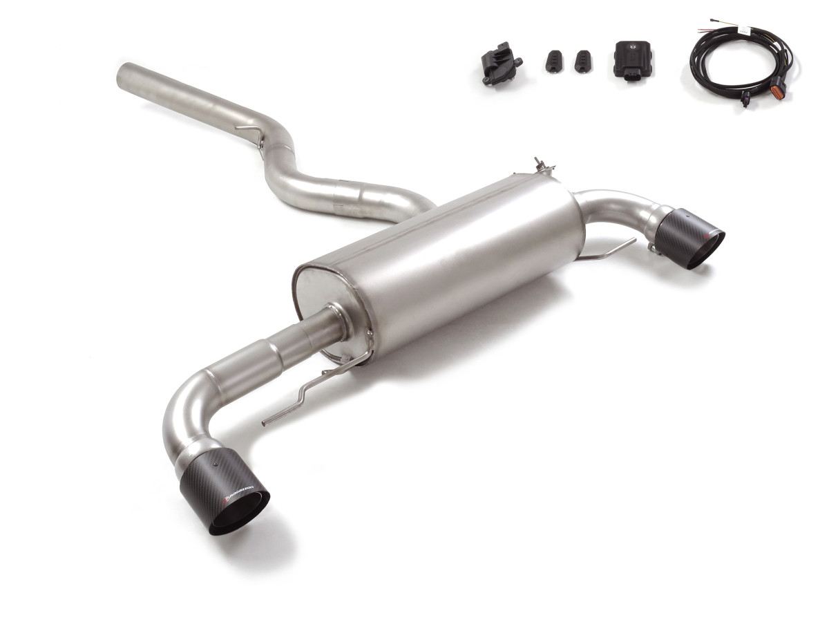 BMW 2 Series Performance Exhaust - Ragazzon - Evo Line w/ Integrated Valve - Axle Back - Dual Exit/ Carbon Fiber Tips - G42 Coupe