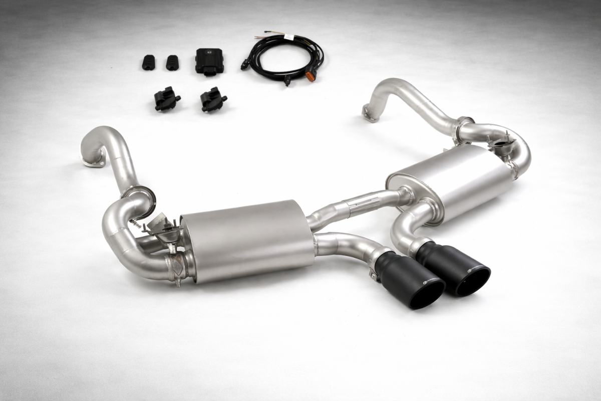 Porsche Boxster (981) Performance Exhaust by Ragazzon - Evo Line - Center Exit / Black Tips - Electronic Valves