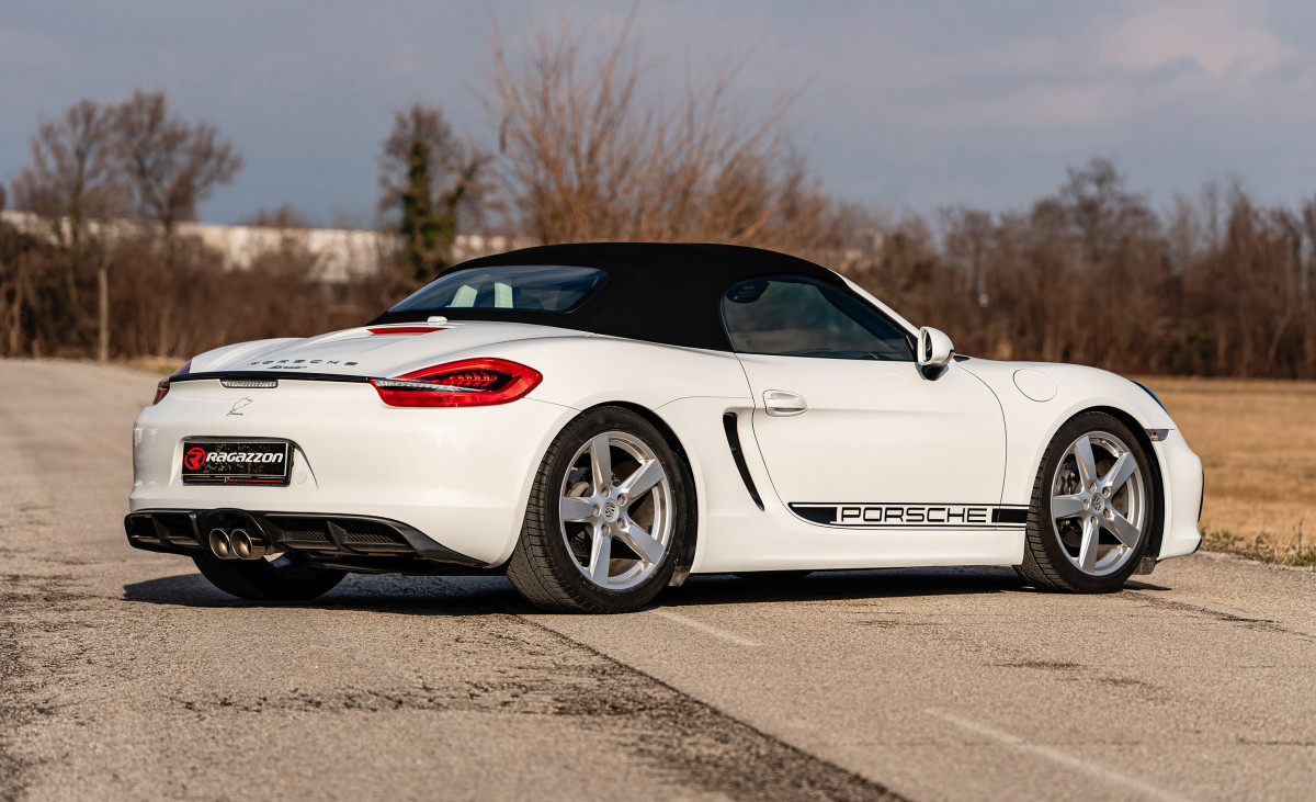 Porsche Boxster (981) Performance Exhaust by Ragazzon - Evo Line - Center Exit / Black Tips - Electronic Valves