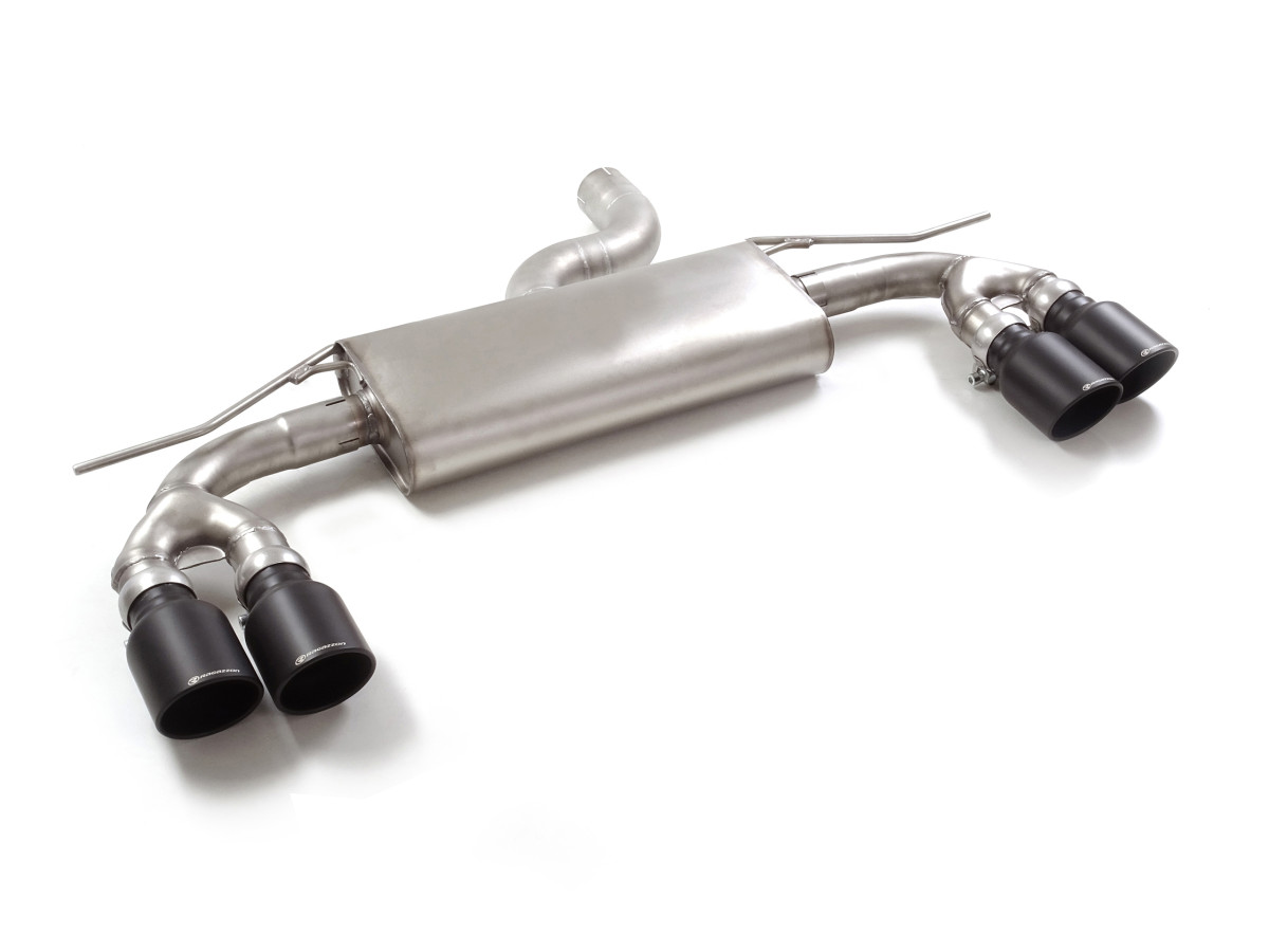 Audi A3 Sportback Performance Exhaust - Ragazzon - Axle Back - Evo Line - Resonated - Black Quad Tip 40TFSI (2020+)