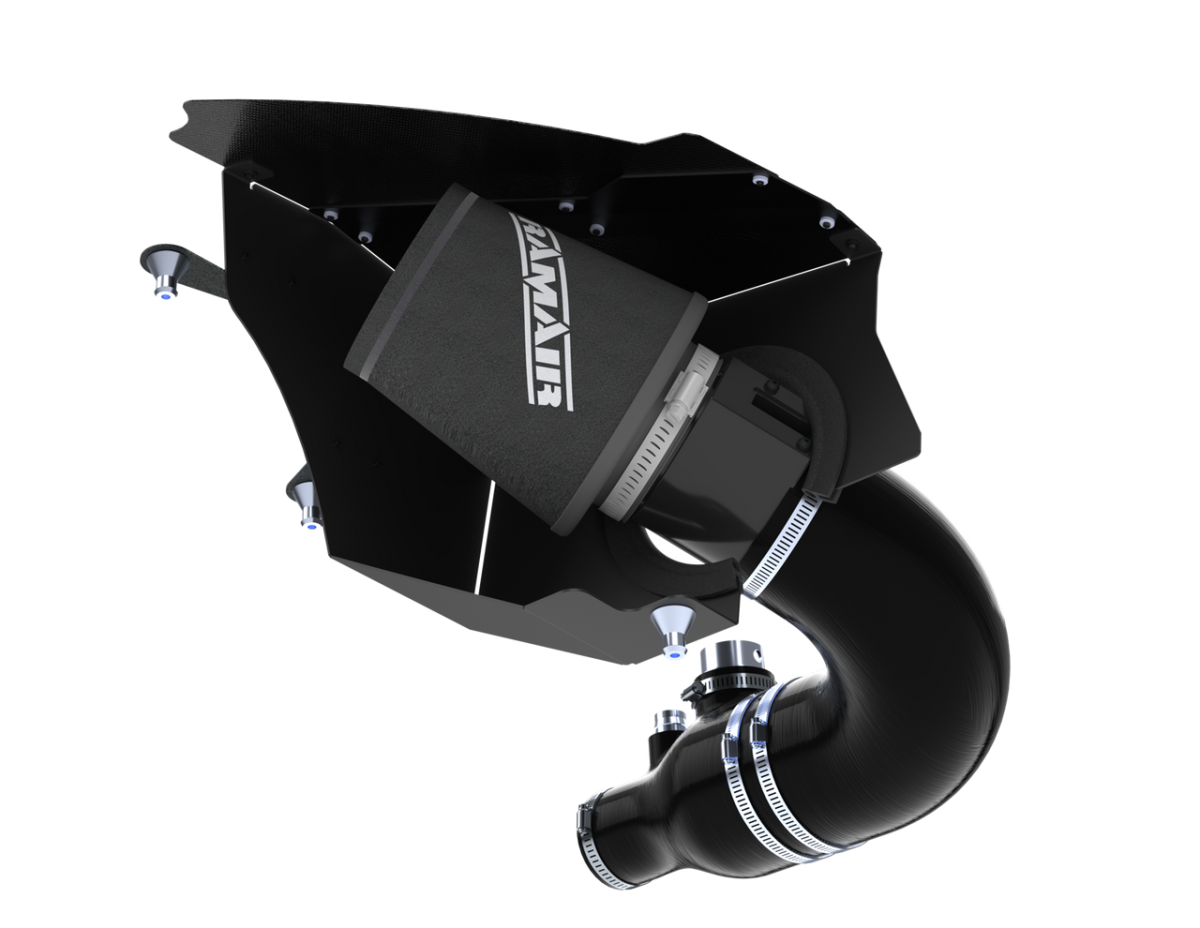 BMW G Series Performance Air Intake - Ramair - Foam Filter + Heatshield + Carbon Fiber Lid - Black - B48 2.0i