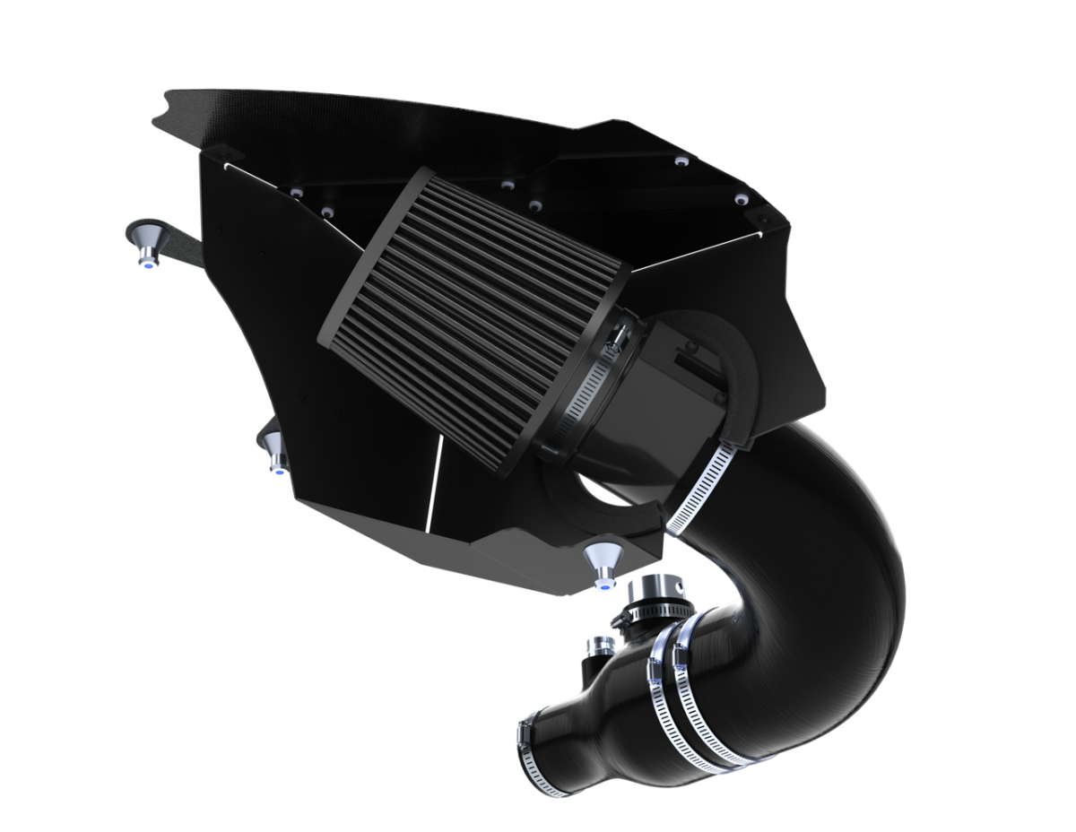 BMW G Series Performance Air Intake - Ramair - Pleated Filter + Heatshield + Carbon Fiber Lid - Black - B48 2.0i